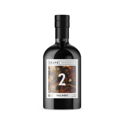 Limited Edition Valnød Snaps fra Bornholm Spirits – fyldig og nøddeagtig snaps i eksklusiv flaske.
