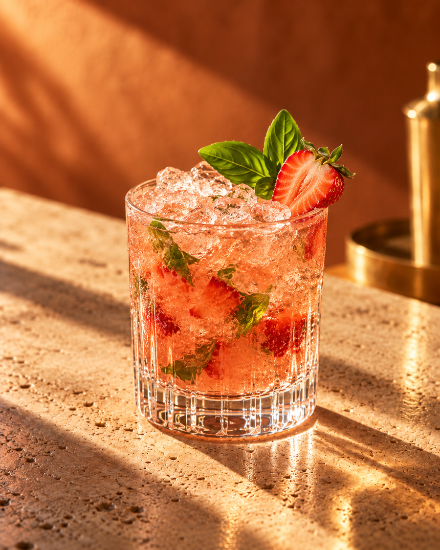 Strawberry Basilikum Smash