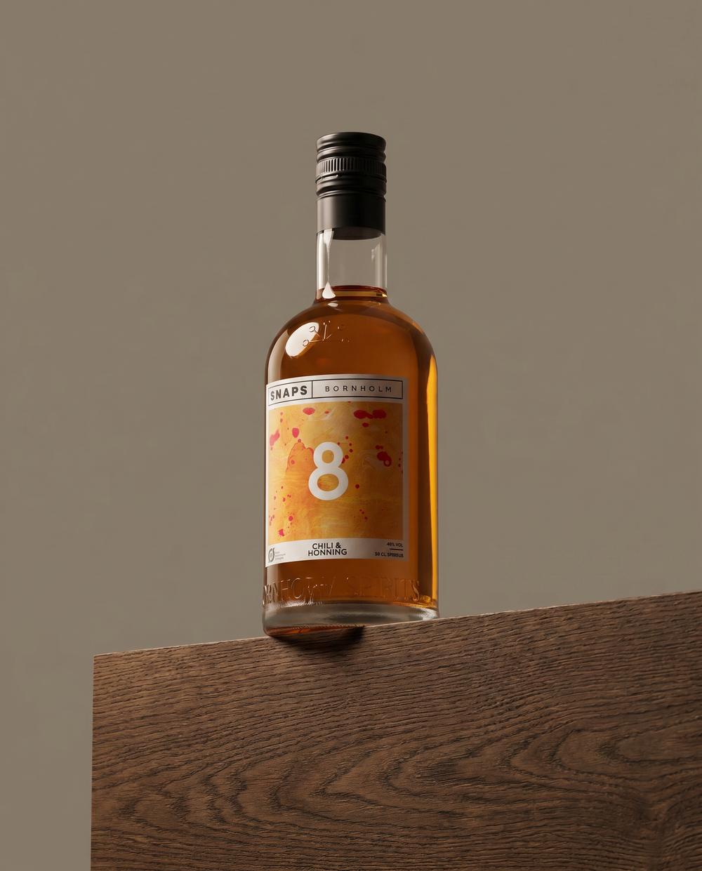 No. 8 Chili & Honning Snaps 50 cl – snaps fra Bornholm Spirits