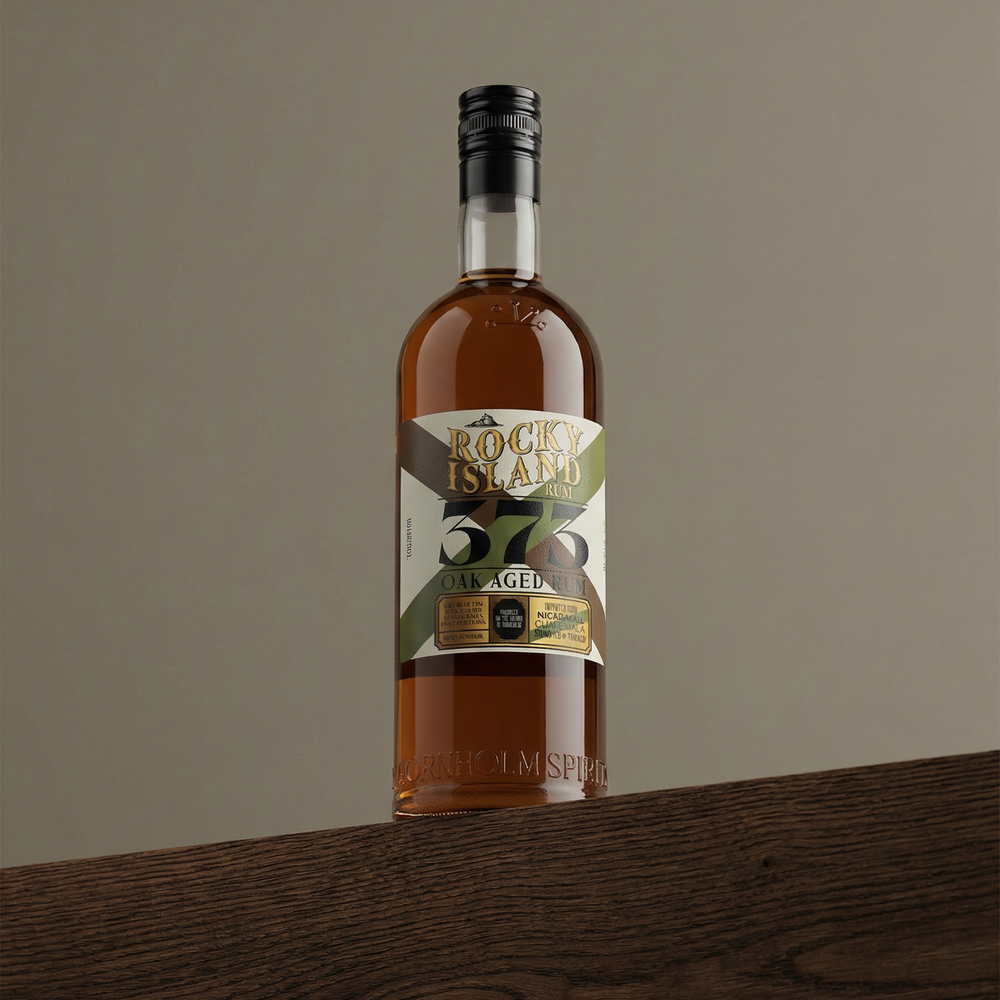 Rocky Island Rum 373 70 cl – fadlagret rom fra Bornholm Spirits